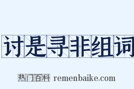 讨是寻非组词是什么意思的图片